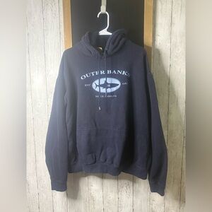 Women’s Sunsations 2XL Navy/Blue Outer Banks North Carolina Fish Hooded Sweatsht